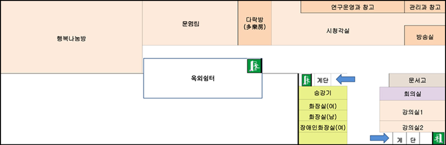 광주광역시유아교육진흥원 3층 안내도